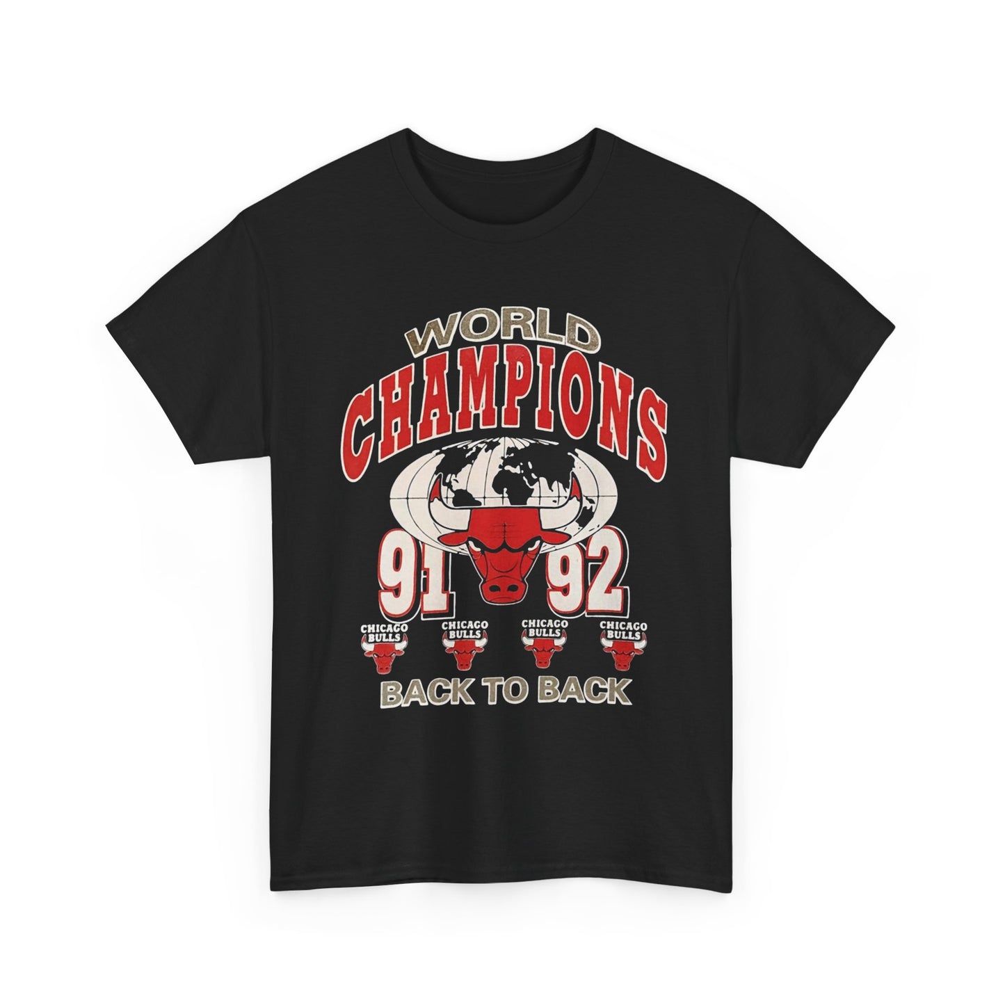 Bulls back 2 back Heavy Cotton bootleg Tee